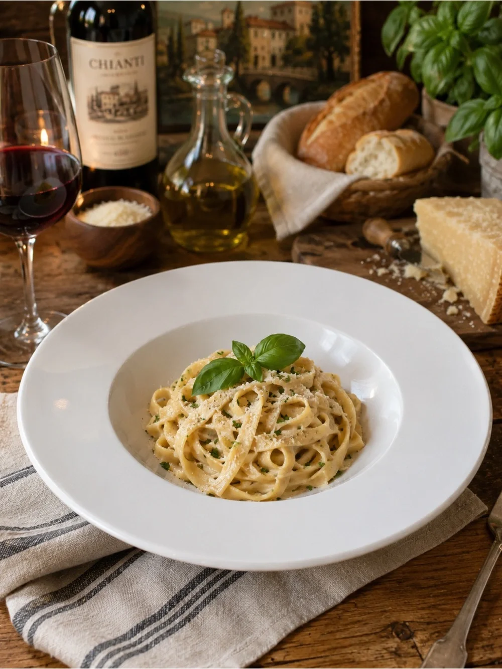 Set of 4 Crate & Barrel Porcelain Pasta Bowls – Classic White